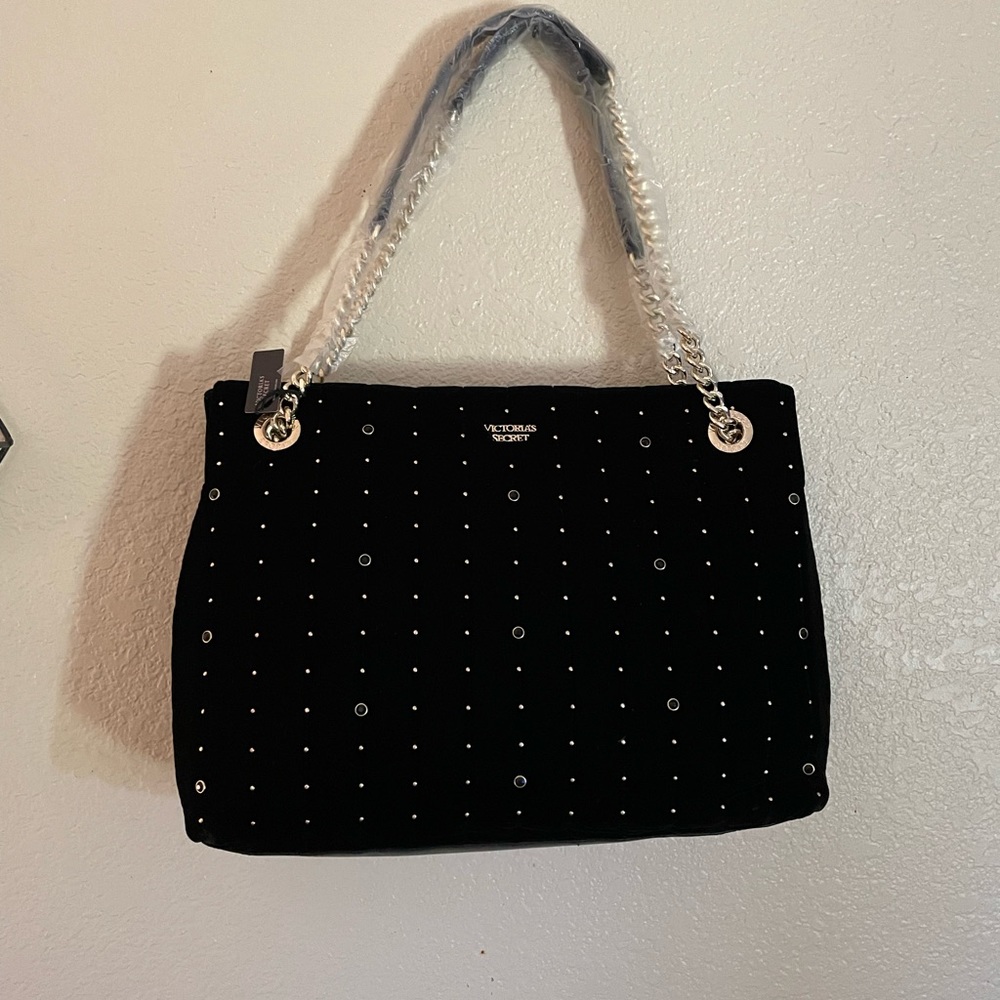 NWT Victoria’s Secret Black Velvet Purse